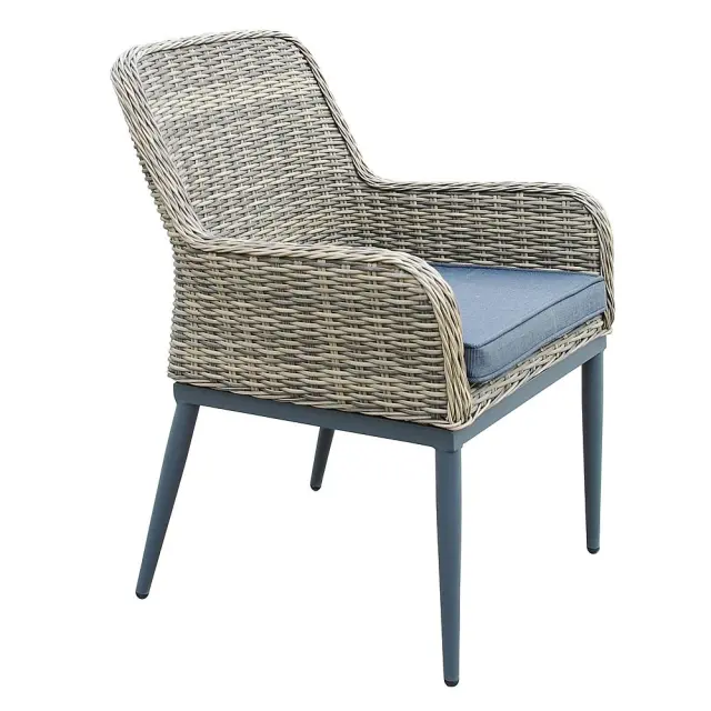 Πολυθρόνα HAVANA Αλουμίνιο/Wicker Καφέ/Γκρι 64x65x85cm