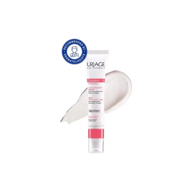 Uriage Tolederm Control Soothing Care Rich Cream Ενυδατική & Καταπραϋντική Κρέμα Προσώπου για Ευαίσθητο / Δυσανεκτικό Δερμα Πλούσιας Υφής, 40ml