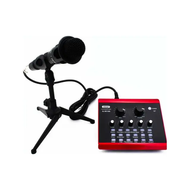 ΣΕΤ ΚΑΡΤΑ ΗΧΟΥ ΜΕ ΜΙΚΡΟΦΩΝΟ ANDOWL Q-SK100 2