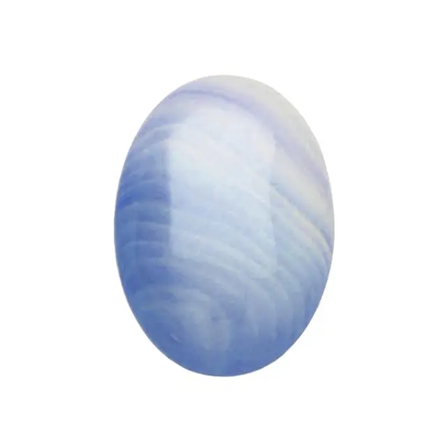 Καμπουσόν Αχάτης Striped Medium Purple - Οβάλ 13x18mm - 2τεμ