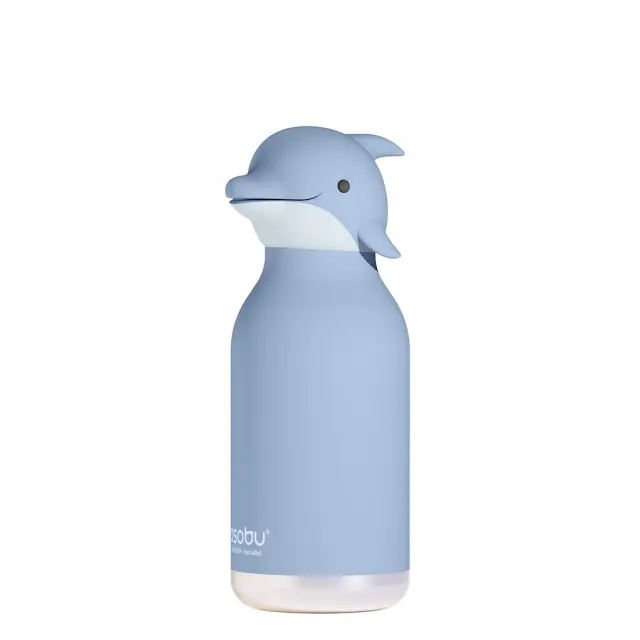 Παιδικό Ισοθερμικό Παγούρι Bestie Dolphin με Καλαμάκι Asobu 460 ml