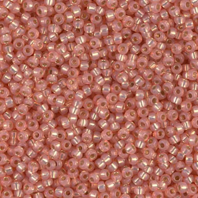 Χάντρα Miyuki Round Rocailles 11/0 - 642 - Silver Lined Dyed Flesh ~10gr