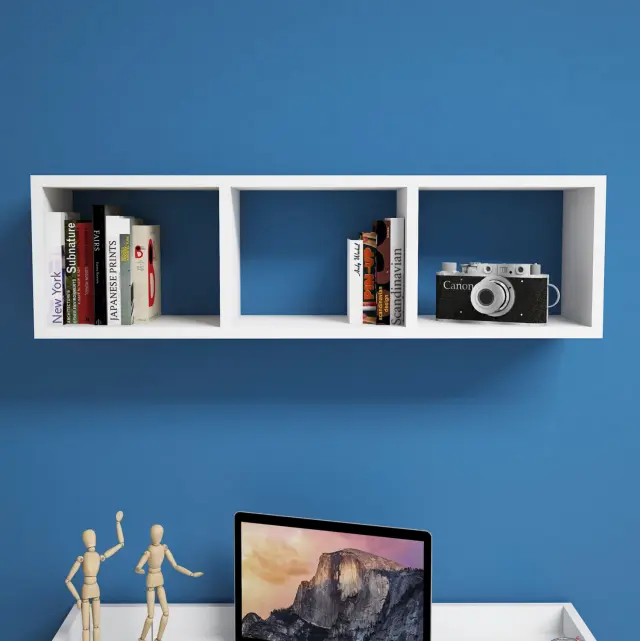 ΡΑΦΙΕΡΑ ΤΟΙΧΟΥ ΜΕΛΑΜΙΝΗΣ ΛΕΥΚΗ FB99228.11 90x22x25,6Υ εκ. 3