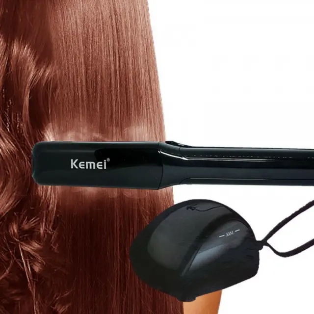 Kemei KM-9090 Επαγγελματική Πρέσα Μαλλιών με Ατμό 3