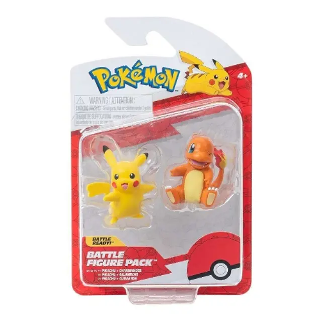 POKEMON FIGURES FIRST PARTNER - PIKACHU AND CHARMANDER