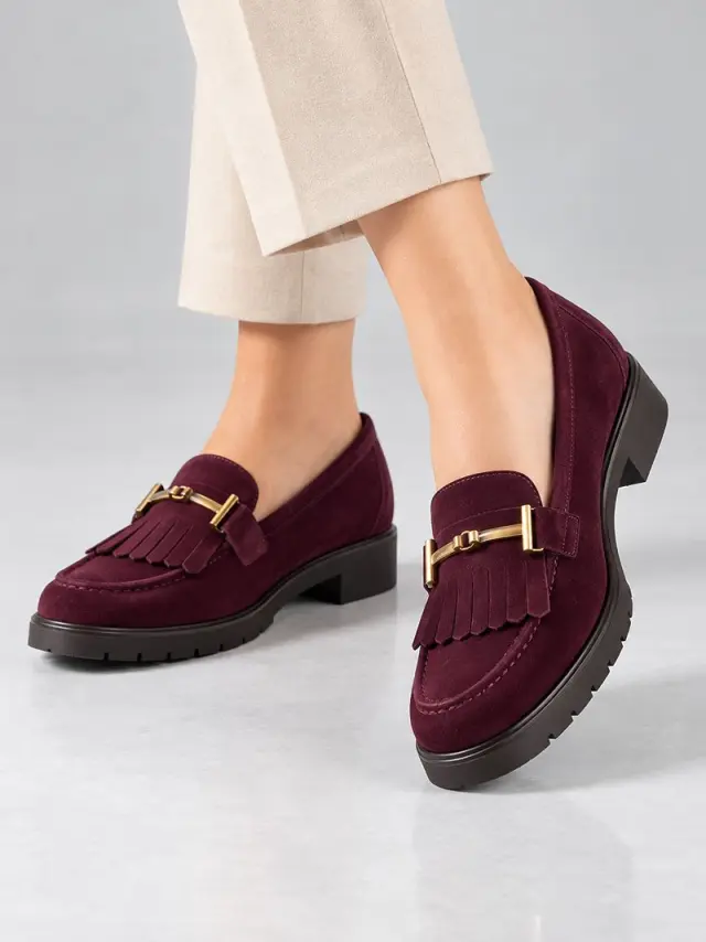 Gabor Μοκασίνια-Loafers Γυναικείο δέρμα Nubuck Μπορντώ GAB/401102 004-MULBERRY - 38 2