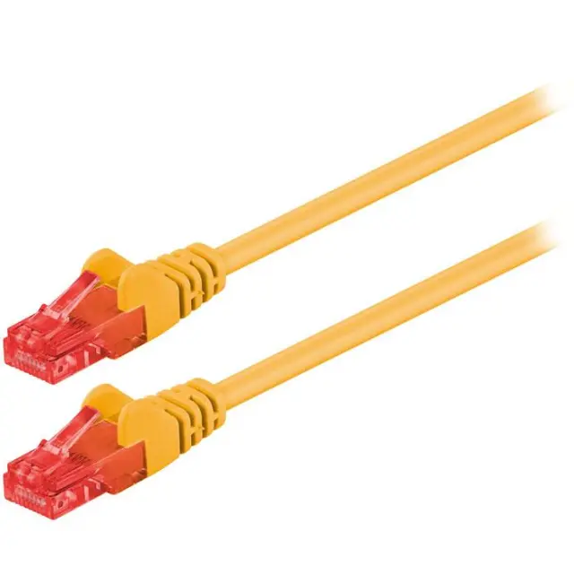 Καλώδιο δικτύου CAT 6, U/UTP, 0.25m σε κίτρινο χρώμα.