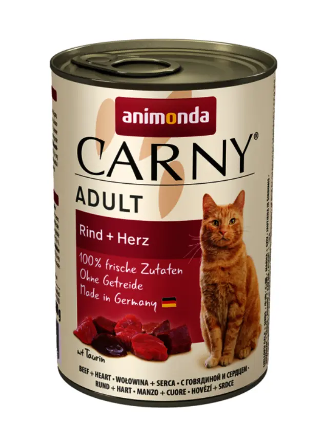 Animonda Carny Cat Adult Πατέ Με Μοσχάρι & Καρδιά 400gr Μονόχρωμο