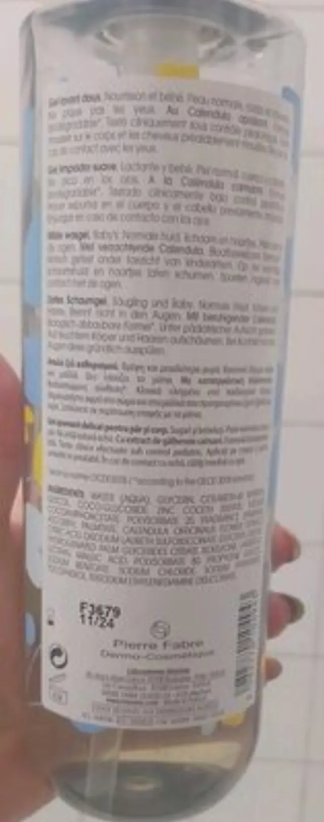 Klorane Bebe Gentle Cleansing Gel with Soothing Calendula Απαλό Τζελ Καθαρισμού για το Μπάνιο για Βρέφη, 500ml 2