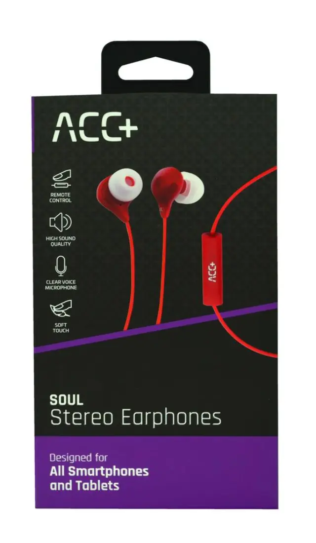 Hands Free Maxcom Soul Stereo Earphones 3.5mm Κόκκινα με Μικρόφωνο και Πλήκτρο Απάντησης/Σίγασης 2