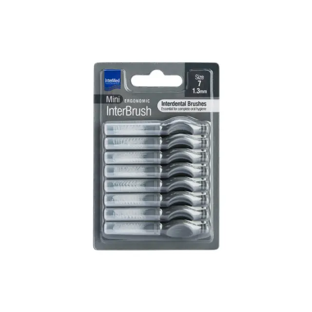 Intermed Mini Ergonomic Interbrush Μεσοδόντια Βουρτσάκια με Λαβή 0.45mm Πορτοκαλί μέγεθος 1, 8 τμχ 2