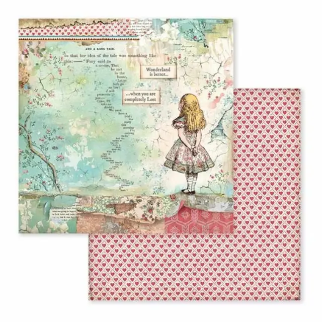 Σετ 10 Χαρτιά Scrapbooking Stamperia Διπλής Όψης - Alice - 30x30cm 2