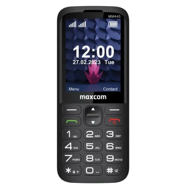 Maxcom MM445 4G (Dual Sim) 2.8" με Βάση Φόρτισης, Μεγάλα Πλήκτρα, Ραδιόφωνο, Φακό και Πλήκτρο Έκτακτης Ανάγκης Μαύρο 2