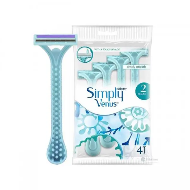 Gillette Simply Venus με 2 Λεπίδες Ξυραφάκια 4 Τμχ Συσκευασία