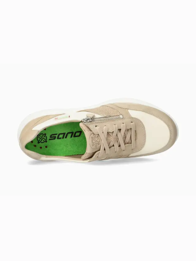 Mephisto/Sano Sneakers Γυναικείο δέρμα/δέρμα Nubuck Μπεζ SAN/IZAE-S L/SAND 3