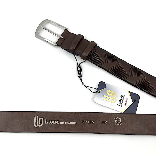 Καφέ Δερμάτινη Ζώνη Cow Leather 3,5 cm 3