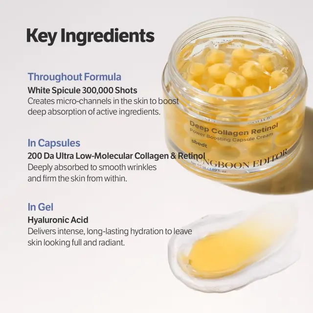 Sungboon Editor Deep Collagen Retinol Power Boosting Capsule Cream - Κρέμα Αναδόμησης με Κολλαγόνο και Ρετινόλη 50ml 2