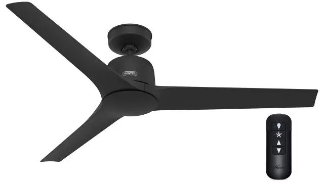 Hunter Athens 132 Matte Black - Ανεμιστήρας Οροφής