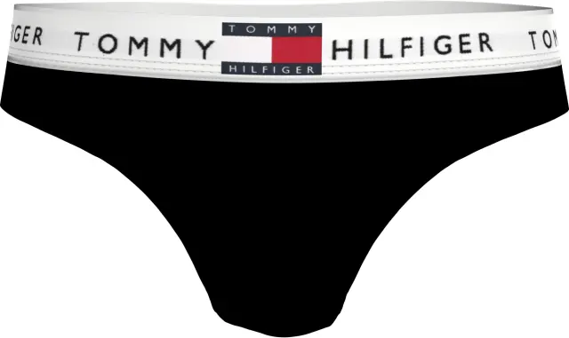Tommy Hilfiger Γυναικείο String Classic Thong Repeat Logo Waistband, Χρώμα Μαύρο