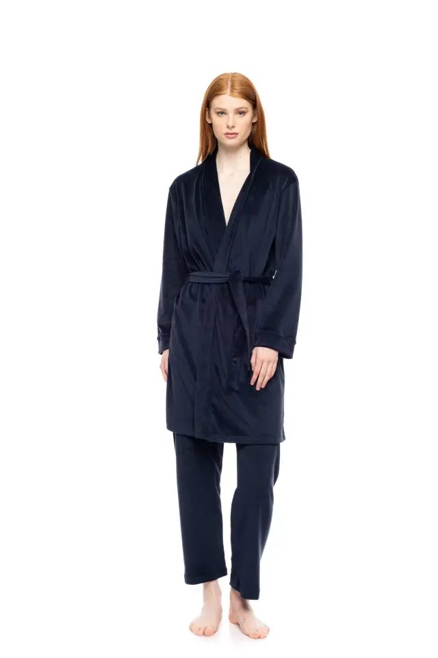 W1893 - Yacht Blue - ROBE SOFT VELVET