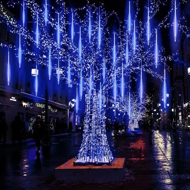 ΧΡΙΣΤΟΥΓΕΝΝΙΑΤΙΚΑ ΛΑΜΠΑΚΙΑ ΜΕΤΕΩΡΙΤΗΣ 240 LED CW 30LX8DROPS ΜΕ ΜΠΑΤΑΡΙΕΣ 3ΧΑΑ 6/18 ΧΡΟΝΙΑ ΜΕ ΔΙΑΦΑΝΟ ΚΑΛΩΔΙΟ 2.8m+400mm & ΔΥΝΑΤΟΤΗΤΑ ΕΠΕΚΤΑΣΗΣ ΜΑΧ 3 IP44 500mm / X06240235 2