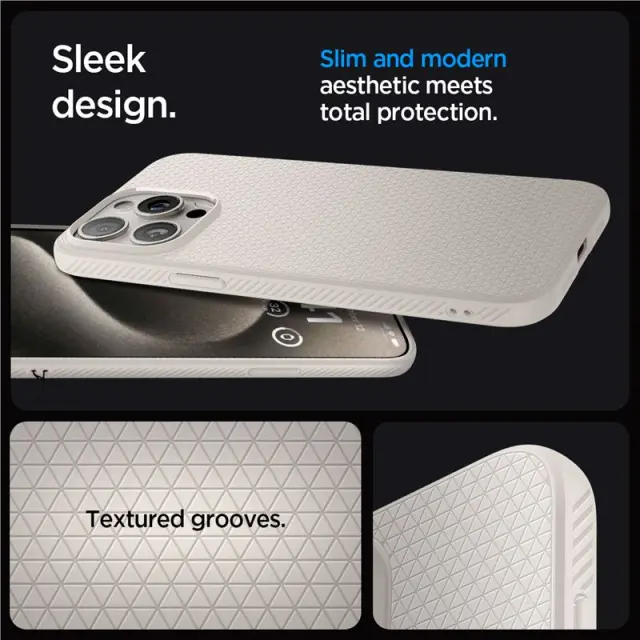 Spigen Liquid Air, natural titanium - iPhone 15 Pro 3
