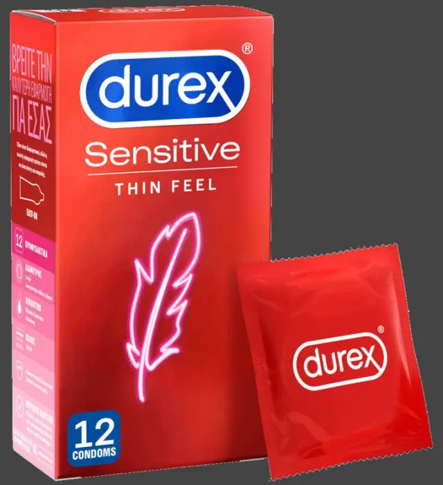 Durex Προφυλακτικά Πολύ Λεπτά Sensitive 12 τεμάχια