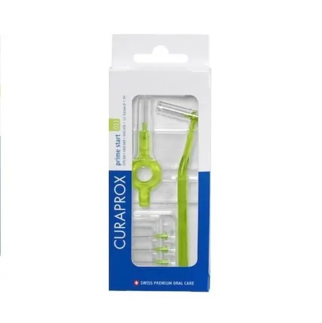 Curaprox Prime Start Ανταλλακτικά για Μεσοδόντια Βουρτσάκια με Λαβή 1.1mm Πράσινα 5τμχ