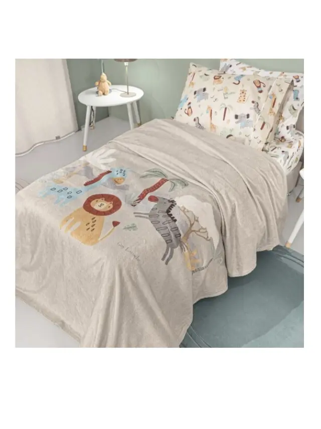 ΚΟΥΒΕΡΤΑ ΠΑΙΔΙΚΗ ULTRA SOFT JUNGLE NATURAL 160X220 GUY LAROCHE