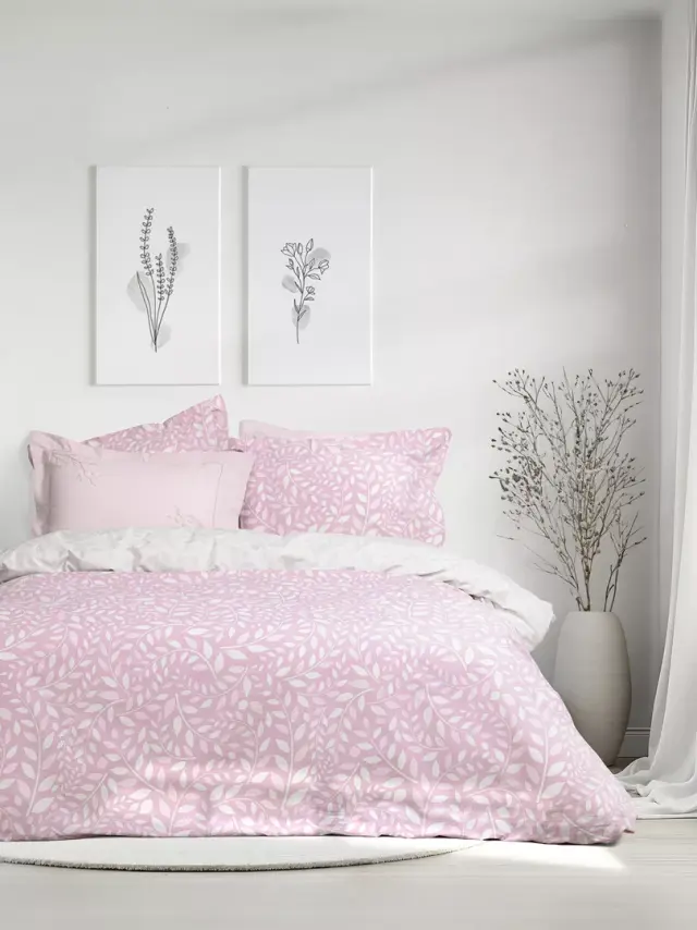 Πάπλωμα 170x240 Μονό Nima Frozen Beige-Pink 100% βαμβακερό