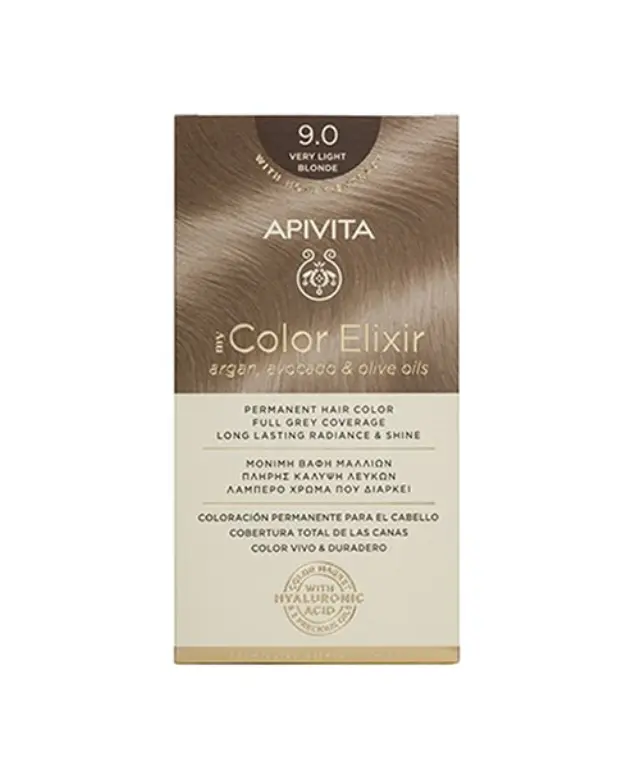 Apivita My Color Elixir 9.0 Μόνιμη Βαφή Μαλλιών Ξανθό Πολύ Ανοιχτό, 50ml