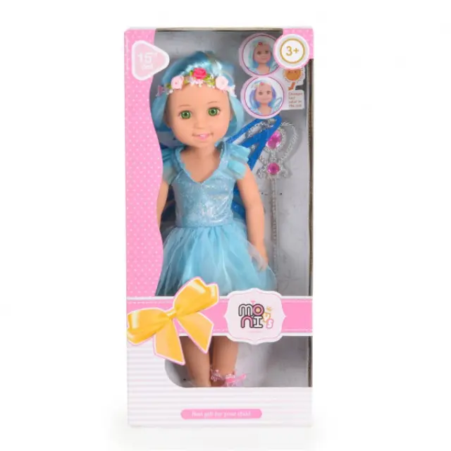 Moni Toys Κούκλα 38 cm Doll Fairy blue 3801005600991