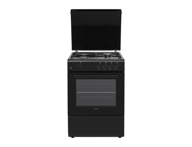 Κουζίνα Hyundai HCGC25V-72604G/BL με φούρνο και εστίες αερίου, χωρητικότητα φούρνου 75L, 5 διαφορετικές εντάσεις φωτιάς και ενεργειακή κλάση Α HCGC25V-72604G/BL 3