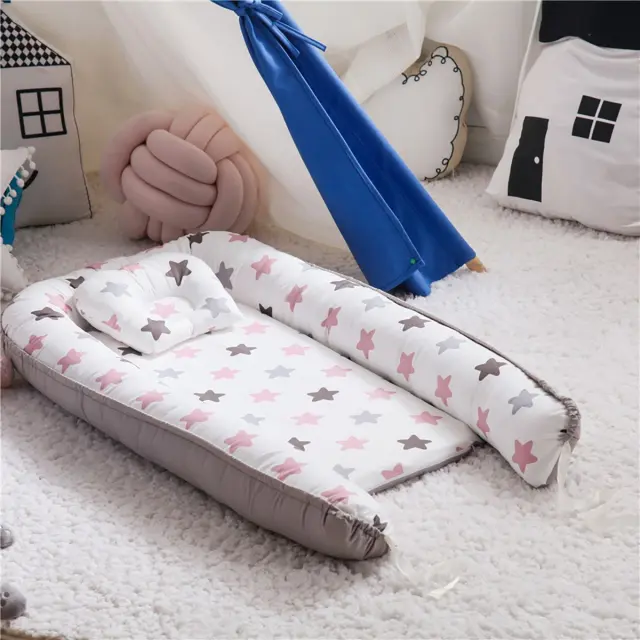 Βρεφική Φωλιά 53x88 Με Μαξιλάρι 18x23 Beauty Home Art 5340 Μπεζ 100% βαμβακερό 2