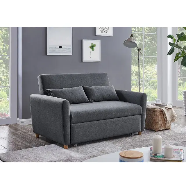 Καναπές Κρεβάτι MOTTO Ανθρακί Ύφασμα 140x86x86cm