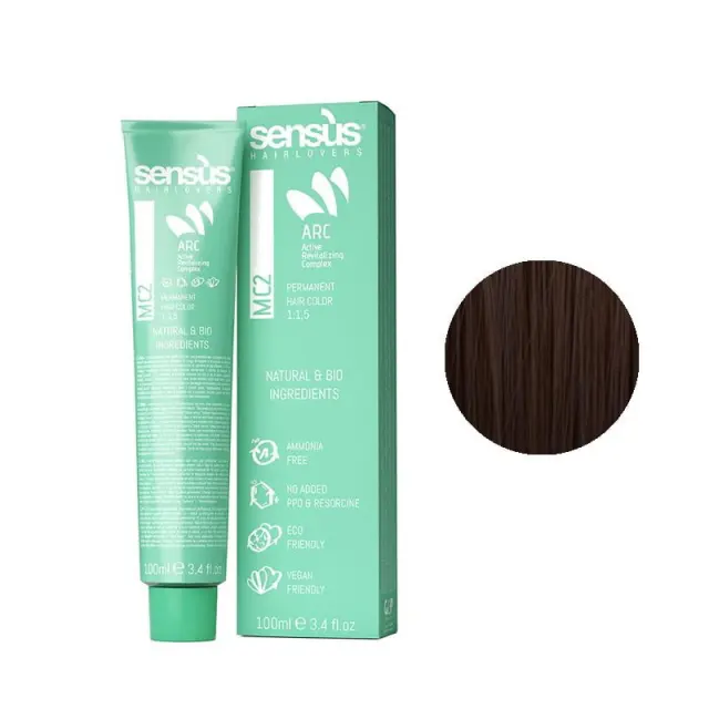 Sensus MC2 Permanent Hair Color 6.36 Dark Chestnut Blonde 100ml - (μόνιμη βαφή χωρίς αμμωνία ζεστό ξανθό σκούρο μαρόν)