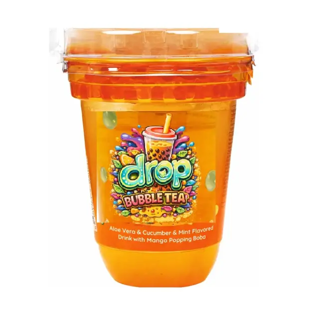 Drop Tea Bubble 400ml Aloe Vera+Cucumber With Mango Boba