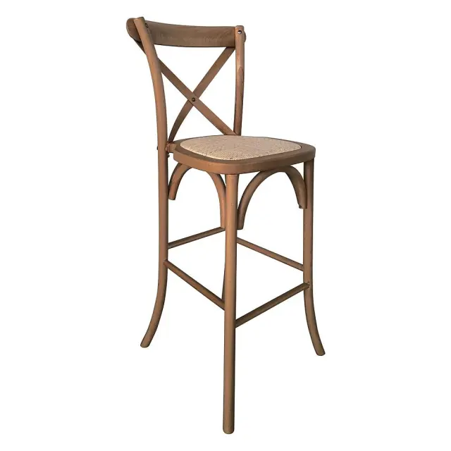 Σκαμπό Bar DESTINY Καρυδί Ξύλο 45x48x110cm