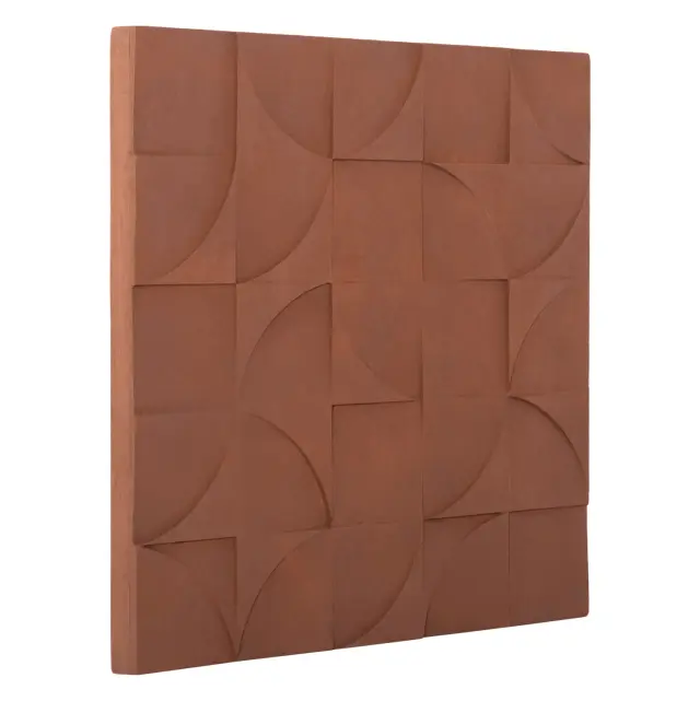 ΠΙΝΑΚΑΣ ΤΕΤΡΑΓΩΝΟΣ ΣΕΙΡΑ SANTORINI MDF ΣΕ ΚΑΦΕ ΧΡΩΜΑ 80x5(πάχος)x80 εκ. 3