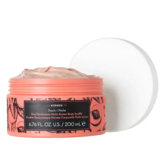 KORRES Peach Body Souffle με Διπλό Υαλουρονικό 200ml 2