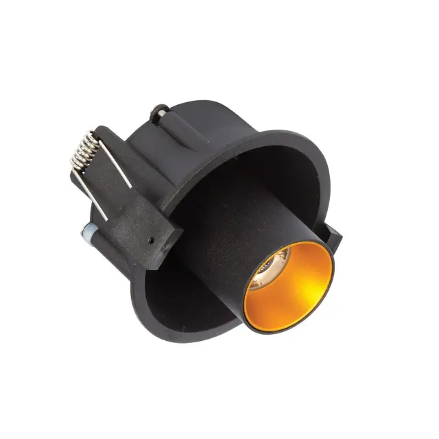 Guni 04147/B/W Χωνευτό κινητό σποτ led 7W 3000K μαύρο-χρυσό Μαύρο Μαύρο/Χρυσό
