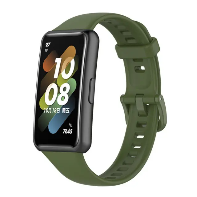 Ανταλλακτικό Λουράκι Σιλικόνης για Huawei Band 7- Army Green OEM