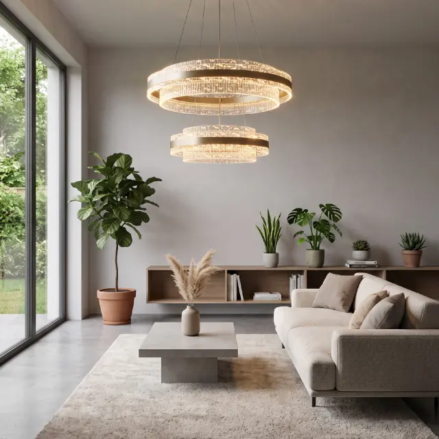 ΚΡΕΜΑΣΤΟ ΦΩΤΙΣΤΙΚΟ ACA HM25144R ΧΡΥΣΟ LED 70W 2700K-3000K-4000K IP20 D60+D40XH120CM / HM25144R 2
