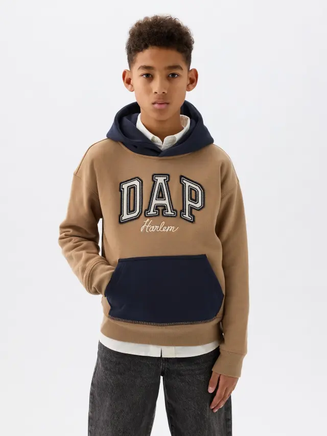 DAP × GAP Kids Colorblock Logo Φούτερ Perfect khaki - M