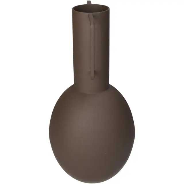 Βάζο Καφέ Μέταλλο 13x13x27cm 2