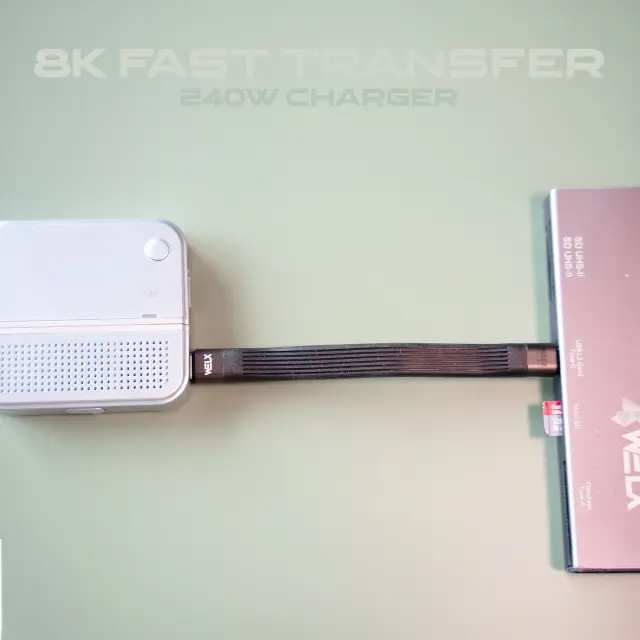 WELX F5 – USB-C - USB-C Data Cable 240W (13 cm) 3