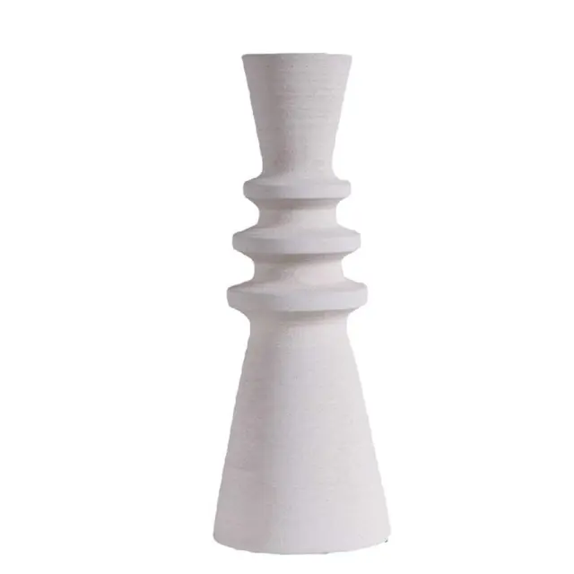 Βάζο λευκό κεραμικό 14,3x14,3x38,3cm Espiel TOF309