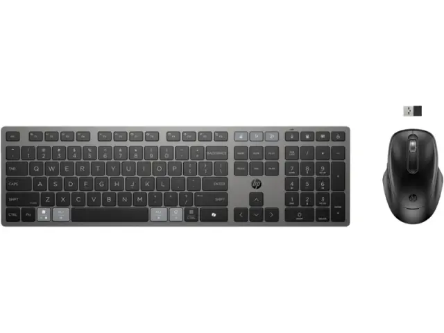 HP 725 Multi-Device Rechargeable Wireless Keyboard and Mouse Combo (9T5B0UT)