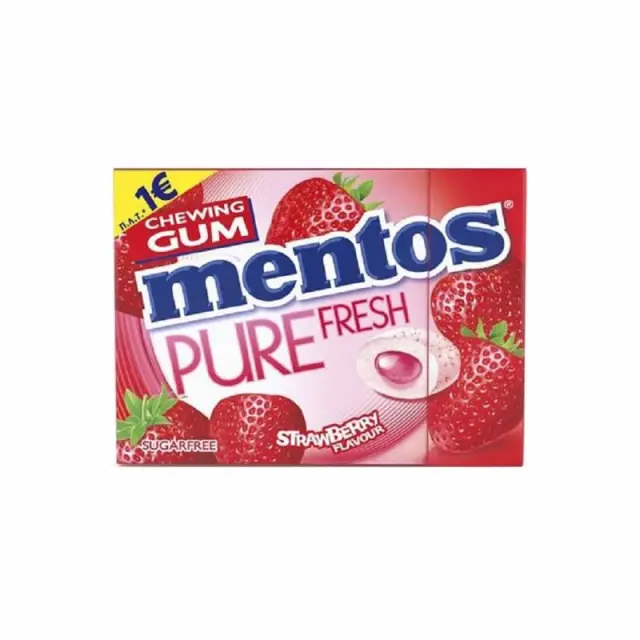 Mentos Pure Fresh Φράουλα 30gr Συσκ. 12 τμχ