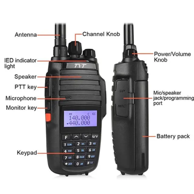 TH-UV8000D Megapack Ασύρματος Πομποδέκτης UHF/VHF 10W με Μονόχρωμη Οθόνη 2